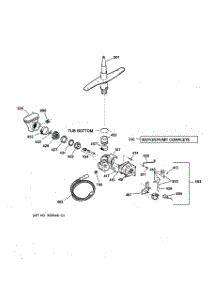 03 - Motor-Pump Mechanism parts for Ge Dishwasher GSD4310Z02AA from AppliancePartsPros.com