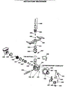03 - Motor-Pump Mechanism parts for Ge Dishwasher GSD1350T60 from AppliancePartsPros.com