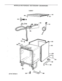 04 - Cabinet parts for Ge Dishwasher GSC700X02AD from AppliancePartsPros.com