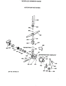 03 - Motor-Pump Mechanism parts for Ge Dishwasher GSM603X-68AW from AppliancePartsPros.com
