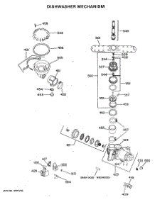 02 - Dishwasher Mechanism parts for Ge Dishwasher GSD650W-55 from AppliancePartsPros.com