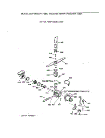 03 - Motor-Pump Mechanism parts for Ge Dishwasher PSD330Y-70WW from AppliancePartsPros.com