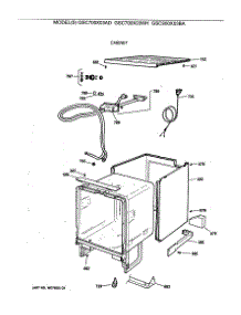 04 - Cabinet parts for Ge Dishwasher GSC900X03BA from AppliancePartsPros.com