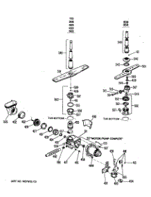 03 - Motor-Pump Mechanism parts for Ge Dishwasher PSD500S-55 from AppliancePartsPros.com