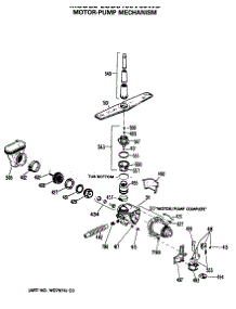 03 - Motor-Pump Mechanism parts for Ge Dishwasher LUD3100V60WB from AppliancePartsPros.com