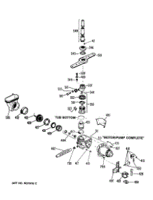 03 - Motor-Pump Mechanism parts for Ge Dishwasher PSD430V-60WW from AppliancePartsPros.com