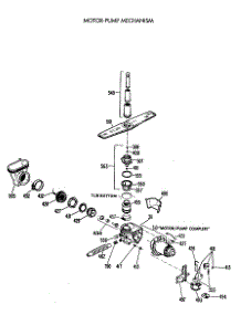 03 - Motor-Pump Mechanism parts for Ge Dishwasher GSM603T-64AW from AppliancePartsPros.com