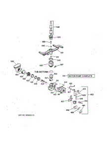 03 - Motor-Pump Mechanism parts for Ge Dishwasher GSD4230X72WW from AppliancePartsPros.com