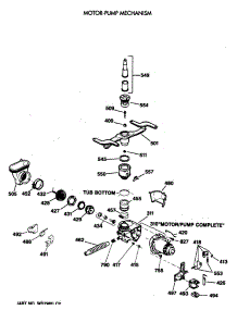 03 - Motor-Pump Mechanism parts for Ge Dishwasher ZBD3000V65BB from AppliancePartsPros.com
