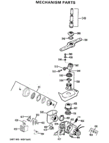 02 - Mechanism Parts parts for Ge Dishwasher GSD980X-02 from AppliancePartsPros.com