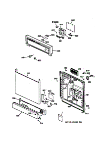 Escutcheon & Door Assembly parts for Ge Dishwasher 36314081991 from AppliancePartsPros.com