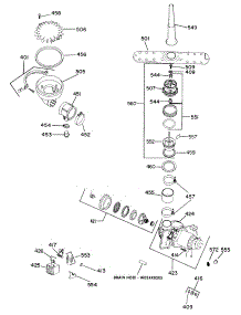 02 - Section2 parts for Ge Dishwasher GSD551W-04 from AppliancePartsPros.com