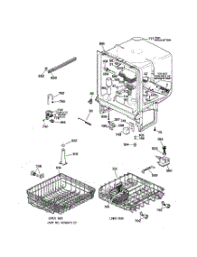 02 - Body Parts parts for Ge Dishwasher GSD3410Z05AA from AppliancePartsPros.com