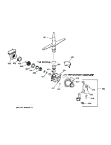 03 - Motor-Pump Mechanism parts for Ge Dishwasher GSD3810Z05AA from AppliancePartsPros.com