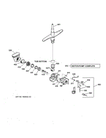 03 - Motor-Pump Mechanism parts for Ge Dishwasher GSD4020Z05BB from AppliancePartsPros.com