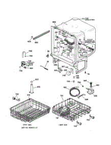 02 - Body Parts parts for Ge Dishwasher GSD3830Z05WW from AppliancePartsPros.com