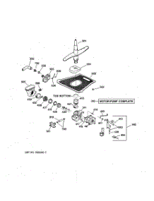 03 - Motor-Pump Mechanism parts for Ge Dishwasher GSD5124D00BB from AppliancePartsPros.com