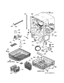 02 - Body Parts parts for Ge Dishwasher GSD4610Z04AA from AppliancePartsPros.com