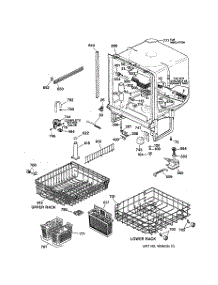 02 - Body Parts parts for Ge Dishwasher GSD4310Z04AA from AppliancePartsPros.com