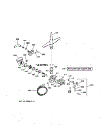 03 - Motor-Pump Mechanism parts for Ge Dishwasher GSD4315Z04AA from AppliancePartsPros.com