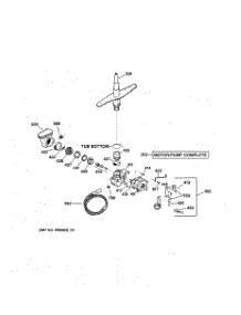 03 - Motor-Pump Mechanism parts for Ge Dishwasher GSD4310Z04AA from AppliancePartsPros.com