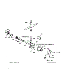 03 - Motor-Pump Mechanism parts for Ge Dishwasher GSD3810Z04AA from AppliancePartsPros.com