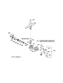 03 - Motor-Pump Mechanism parts for Ge Dishwasher GSD4112Z04AA from AppliancePartsPros.com