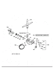 03 - Motor-Pump Mechanism parts for Ge Dishwasher GSD3410Z04AA from AppliancePartsPros.com