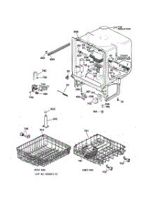 02 - Body Parts parts for Ge Dishwasher PSD3220Z02BB from AppliancePartsPros.com