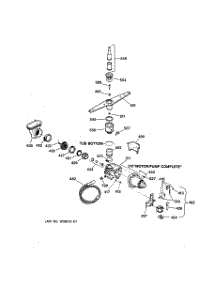 03 - Motor-Pump Mechanism parts for Ge Dishwasher GSD720X-71BA from AppliancePartsPros.com