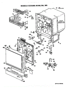 Front Panel / Tub parts for Ge Dishwasher GSD500L01BA from AppliancePartsPros.com