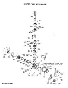 03 - Motor-Pump Mechanism parts for Ge Dishwasher GSD820P-45BA from AppliancePartsPros.com