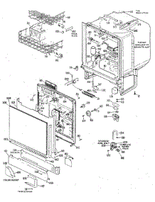Tub And Door Assembly parts for Ge Dishwasher GSD500G-01 from AppliancePartsPros.com
