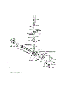 03 - Motor-Pump Mechanism parts for Ge Dishwasher GSC1200T03WH from AppliancePartsPros.com