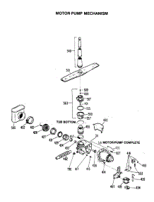 03 - Motor-Pump Mechanism parts for Ge Dishwasher GSD720P-45BA from AppliancePartsPros.com