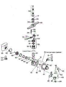 Motor And Pump Assembly parts for Ge Dishwasher 1200L02 from AppliancePartsPros.com