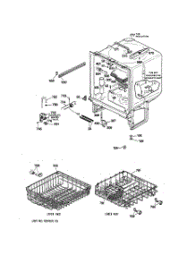 02 - Body Parts parts for Ge Dishwasher GSC700X01WH from AppliancePartsPros.com
