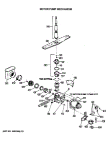03 - Motor-Pump Mechanism parts for Ge Dishwasher GSD640P-36WB from AppliancePartsPros.com