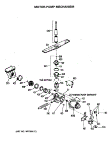 03 - Motor-Pump Mechanism parts for Ge Dishwasher GSD570R-49BA from AppliancePartsPros.com