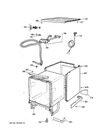 04 - Cabinet parts for Ge Dishwasher GSC720Y02AD from AppliancePartsPros.com