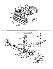 Motor-Pump Mechanism parts for Ge Dishwasher GSM603L01 from AppliancePartsPros.com