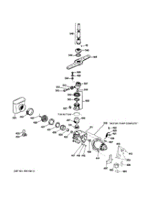 03 - Motor-Pump Mechanism parts for Ge Dishwasher GSD1200G06 from AppliancePartsPros.com