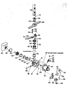 Motor And Pump Assembly parts for Ge Dishwasher GSD1200L05 from AppliancePartsPros.com