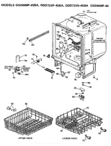 Tub Assembly parts for Ge Dishwasher GSD940P-45 from AppliancePartsPros.com