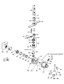 Motor And Pump Assembly parts for Ge Dishwasher GSD1000G03 from AppliancePartsPros.com