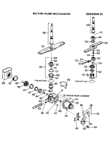 Motor-Pump Assembly parts for Ge Dishwasher GSD700L-20 from AppliancePartsPros.com