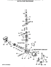 03 - Motor-Pump Mechanism parts for Ge Dishwasher GSD1150P48 from AppliancePartsPros.com