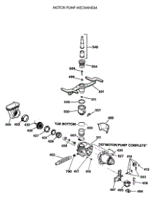 03 - Motor-Pump Mechanism parts for Ge Dishwasher GSD1236T64WW from AppliancePartsPros.com