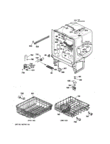 02 - Body Parts parts for Ge Dishwasher GSC800T01WH from AppliancePartsPros.com