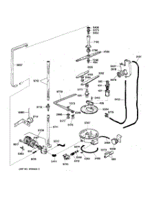 03 - Motor-Pump Mechanism parts for Ge Dishwasher ZBD4600X from AppliancePartsPros.com